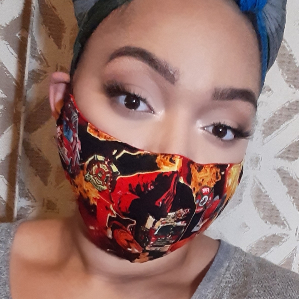 Firefighter Face Mask with Filter Pocket